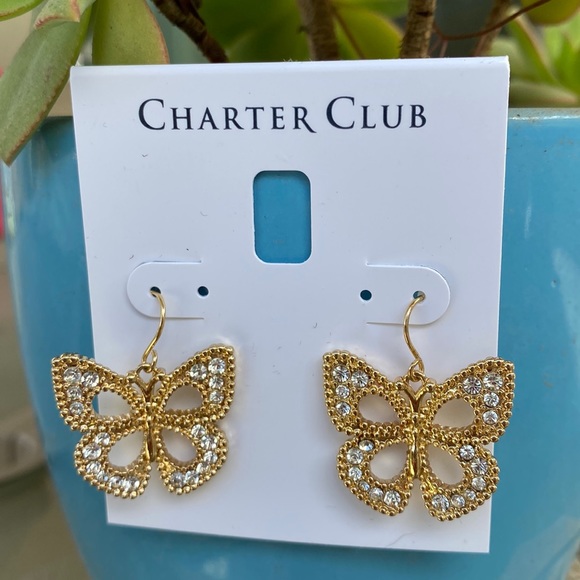 Charter Club Jewelry - Butterfly earrings new! Charter Club